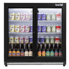 Baridi Back Bar Drinks Fridge/Cooler with Double Sliding