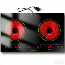 Karienvir Electric Cooktop, 2 burner Stove Touch Control,