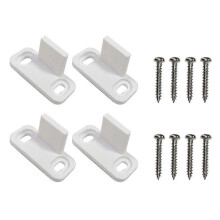 2 Sets Schiebetürführung, Scheunentor-Halterung, Rollen-Schranktürschiene, Türstopper