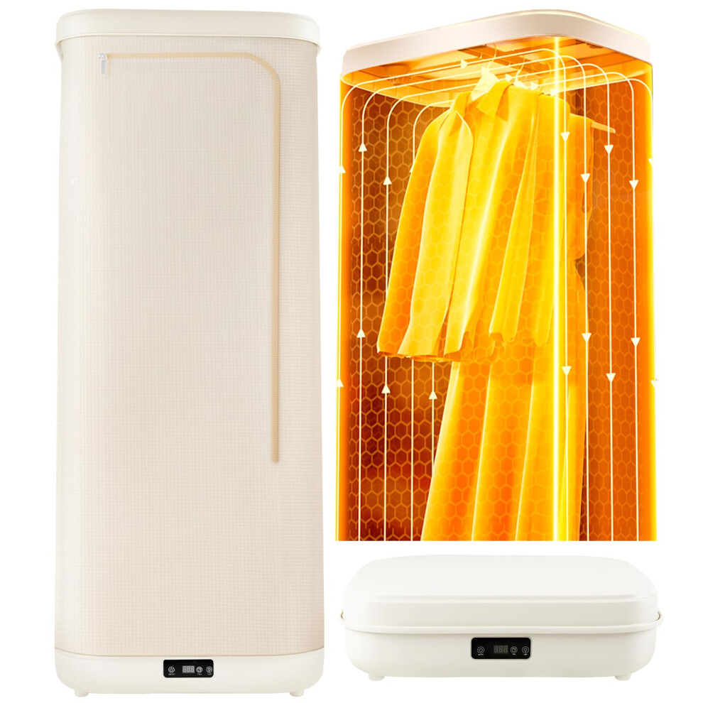 Conblom Heated Clothes Airer, 1000W Electric Clothes Dryer Indoor Garment Dryi