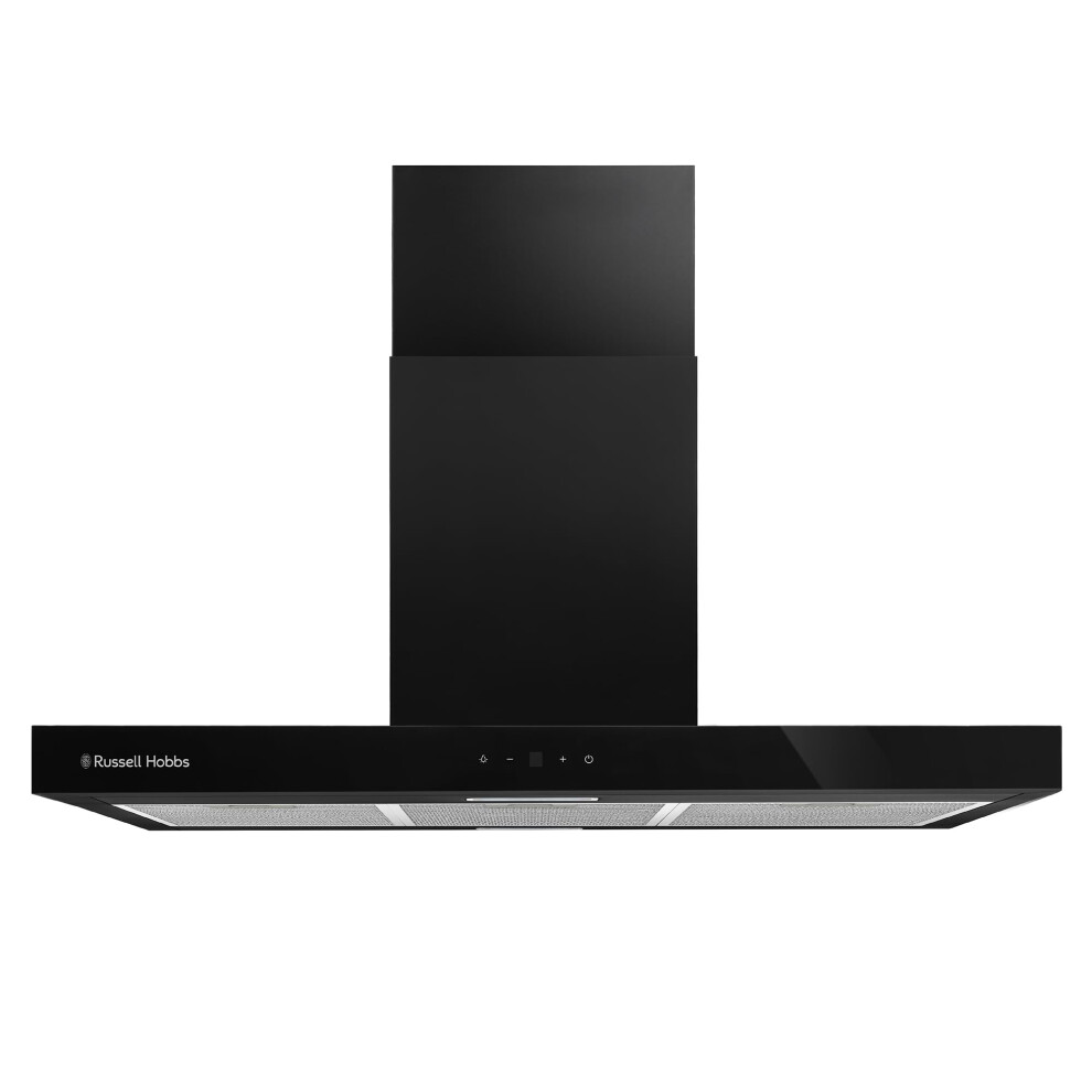 Russell Hobbs 90Cm Island Cooker Hood In Black