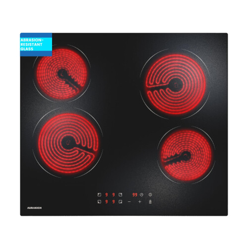 AURAKICH Ceramic Hob 59cm 4 Zone Electric Hob