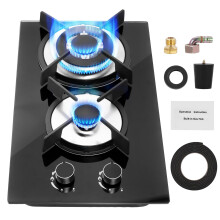 Victoam 5050W Gas Hob 2 Burners, NG/LPG Convertible