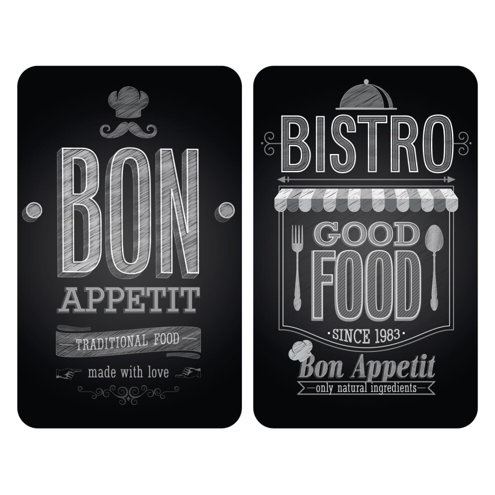 Wenko 2521483100 Universal Cover Plates Bon Appetit - Set Of 2, For Al