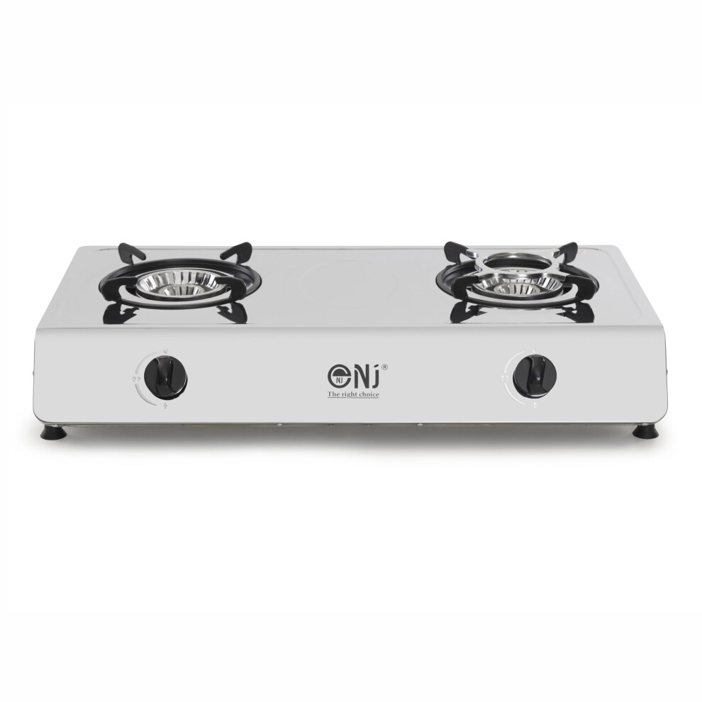 Nj The Right Choice Nj-200Sd Indoor Gas Stove - 2 Burner Portable Gas Hob Lpg Cooker 8.8Kw