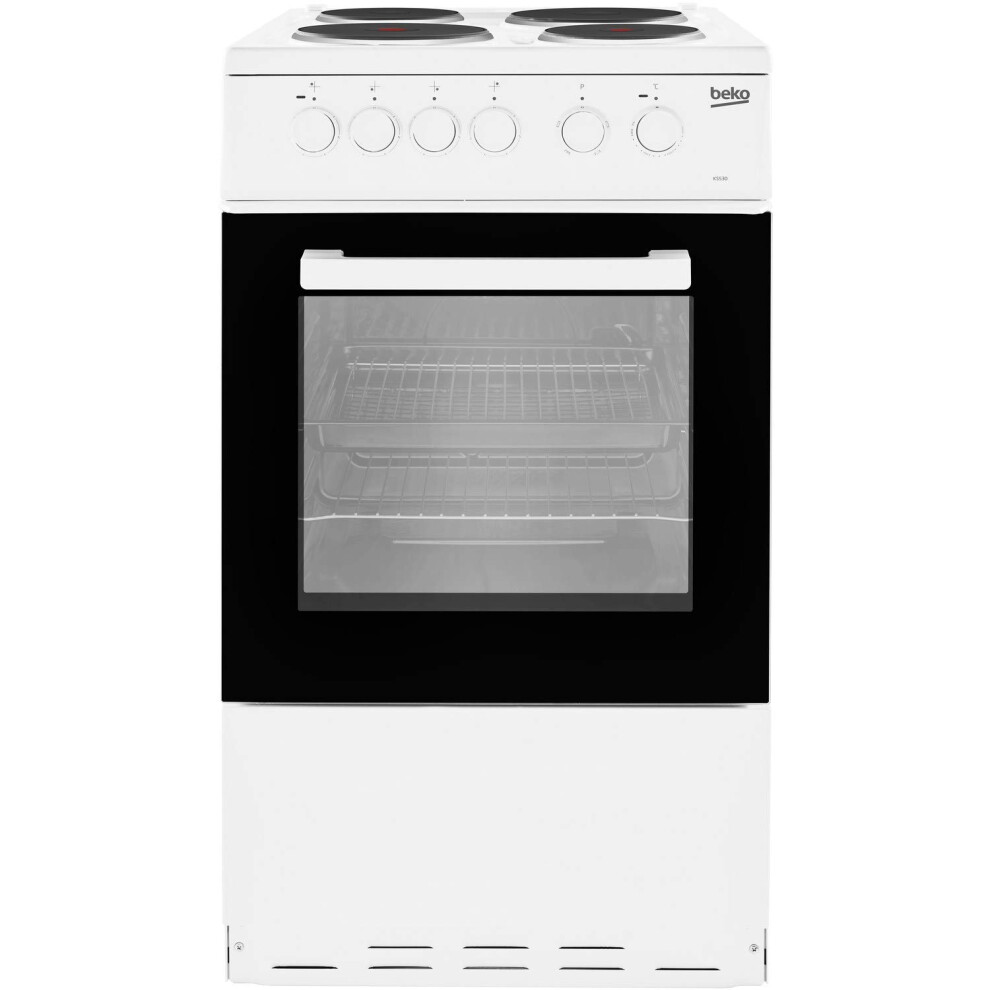Beko Ks530w 50Cm Single Oven Electric Cooker With White