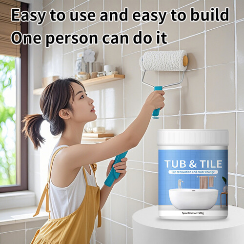Water Base Tile Paint Tile Renovation Paint Easy to-Light Grey 1