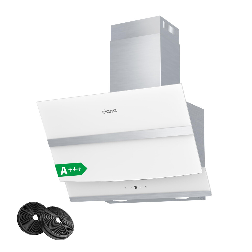 Ciarra Angled Cooker Hood 60Cm Asw6736n Class A+++ 650M³/H Touch Contr