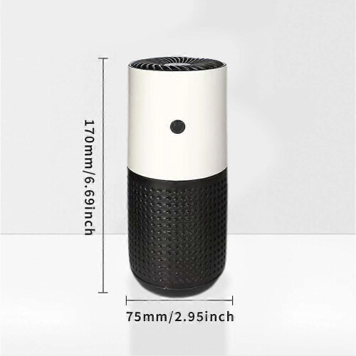 Modern Car Air Purifier Negative Ion Plastic HEAP Filter Home Office USB Powered 2