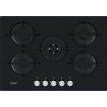 Hotpoint HGS 72S BK 75cm 5 Burner Gas Hob - Black