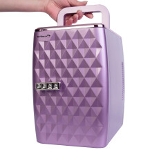 Wellness 4L Drinks or Beauty Cooler with Shelves for Temperature Controlled Makeup Storage or Drinks Cooling Includes Portable 12v Car Charger - Diam