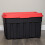 Samuel Alexander 140L Black and Red Tuff Stackable Storage Box with Lid and Carry Handles 4
