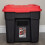 Samuel Alexander 140L Black and Red Tuff Stackable Storage Box with Lid and Carry Handles 5