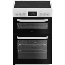 Hotpoint HDE6VDW 60cm Electric Double Cooker with Multiflow
