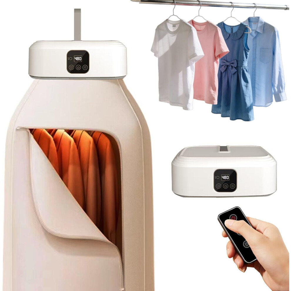 Liwankaqi Electric Clothes Dryer, 600W Portable Heated Electric Clothes Dryer, C