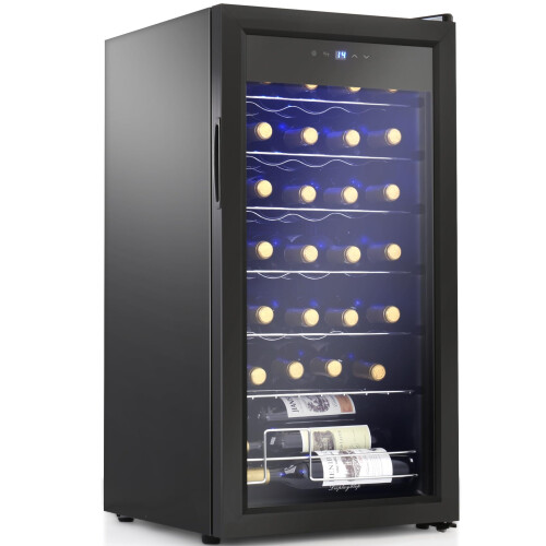 Display4top 28 Bottles Wine Fridge, 93L Capacity Wine