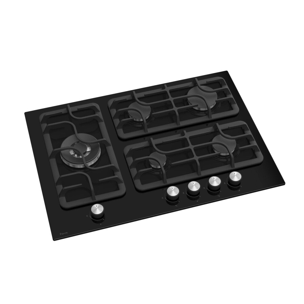 Ferre Sl135-70Cm Built-In Gas Hob - 5 Burners - Black Glass Body