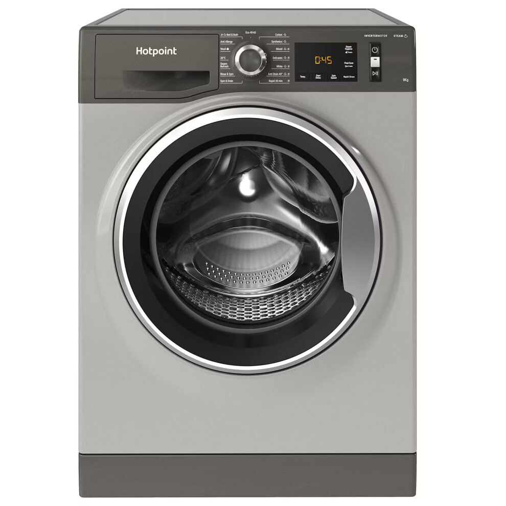 Hotpoint Nm11948gcauk 9Kg Freestanding Washing Machine 1400Rpm In