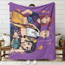 (150x130cm, SNT019) Stylish and trendy girl group pattern blanket, fantasy anime movie bedding, Kpop