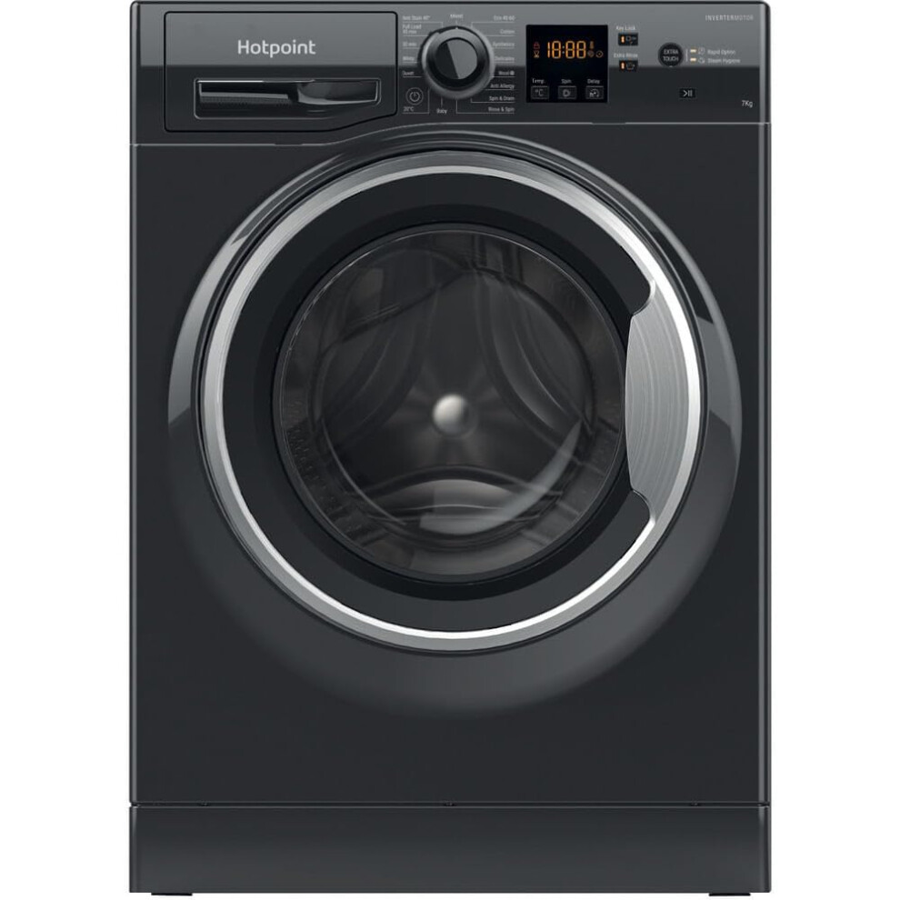 Hotpoint Anti-Stain Nswm 7469 Bs Uk 7Kg Washing Black