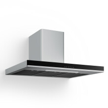 Klarstein Verosteel Cooker Hood 60cm - Stainless Steel & Glass, 881.6 m³/h Airflow, A++ Energy, Touch Control, LED Lighting, Quiet, 3+Boost Speeds, F