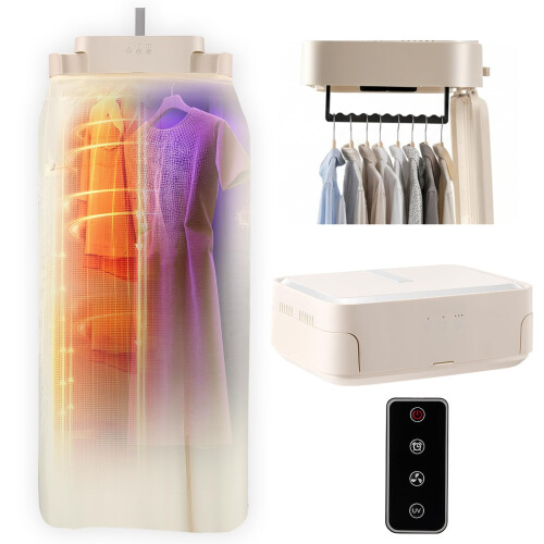 Foldable Mini Clothes Dryer, 600W Portable Compact Laundry