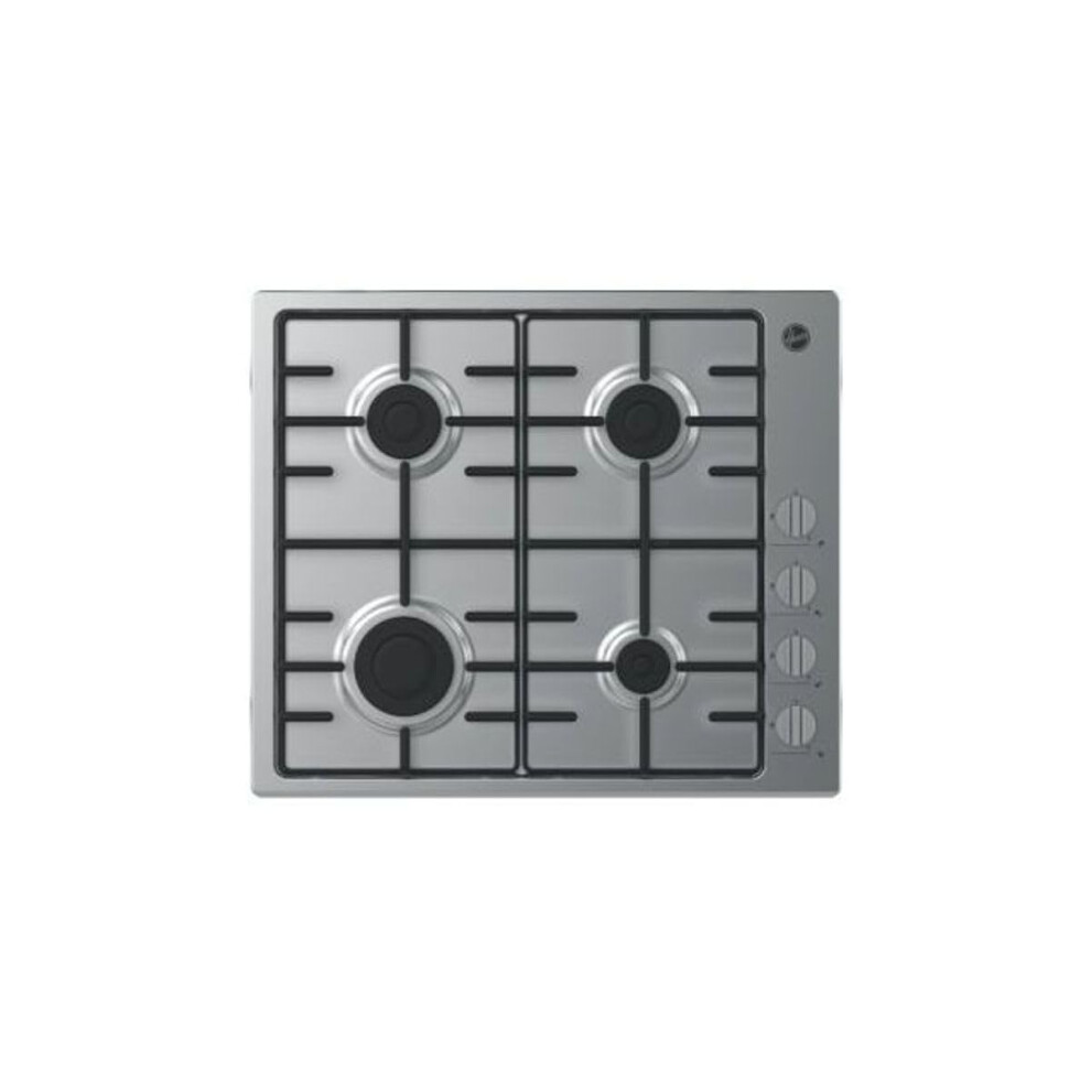 Hoover Hhw6lk3x 60Cm Gas Hob, 4 Burner, Side