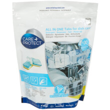 CARE+PROTECT Tabs Dishwasher All in One, Detergent, Degreaser,
