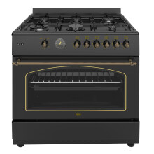 Ferre F9S60GF-BL-RETRO 90cm Gas Range Cooker With Double