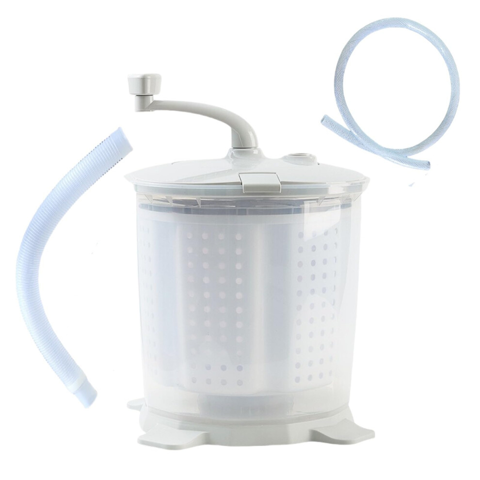 Tangtangdedian Portable Washing Machine Mini 35L Hand Crank Clothes Spin Dryer, 2 In1