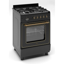 Ferre F6IP40GF-BL-RETRO-W 60cm Freestanding Gas Cooker With Wok