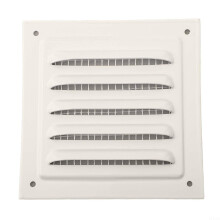 Metal Vent Cover Square, Aluminium Louver Grille with Mesh Screen, Sof