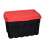Samuel Alexander 140L Black and Red Tuff Stackable Storage Box with Lid and Carry Handles 8