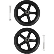 2pcs Front Wheelchair Wheel Solid Wheel Replacement for Wheelchairs Rollators