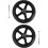 2pcs Front Wheelchair Wheel Solid Wheel Replacement for Wheelchairs Rollators 1