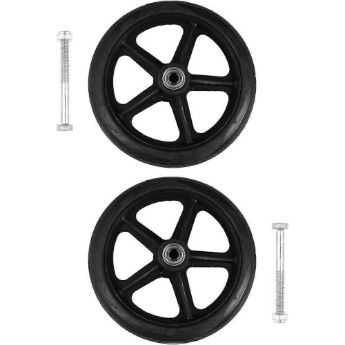 2pcs Front Wheelchair Wheel Solid Wheel Replacement for Wheelchairs Rollators