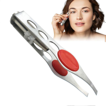 Eyebrow Tweezers for Women with LED Light - Non-Slip Precision Plucker Hair Removal Tool for Travel and Outdoor Use