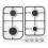 statesman Statesman 4 Zone Gas Glass Hob, Front Dial 1