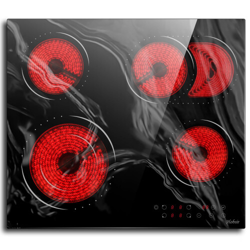 Ceramic Hob,Hobsir 4 Zone Built-in Electric Hob 60cm,