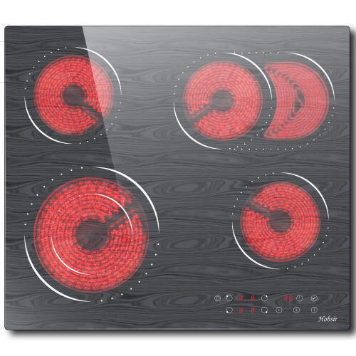 Ceramic Hob,Hobsir 4 Zone Built-in Electric Hob 60cm,