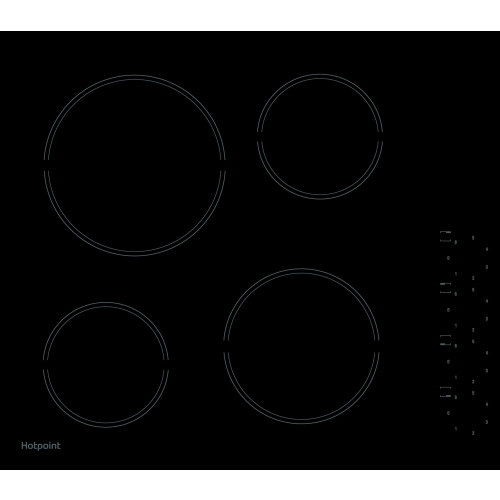Hotpoint Hotpoint 58cm 4 Zone Knob Control Ceramic Hob
