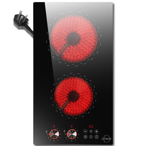 Hobsir hob 2 Zone Ceramic Hob with Plug,