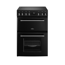 Belling MRAFHOUSE60EBLK Ceramic Electric Double Oven Cooker -
