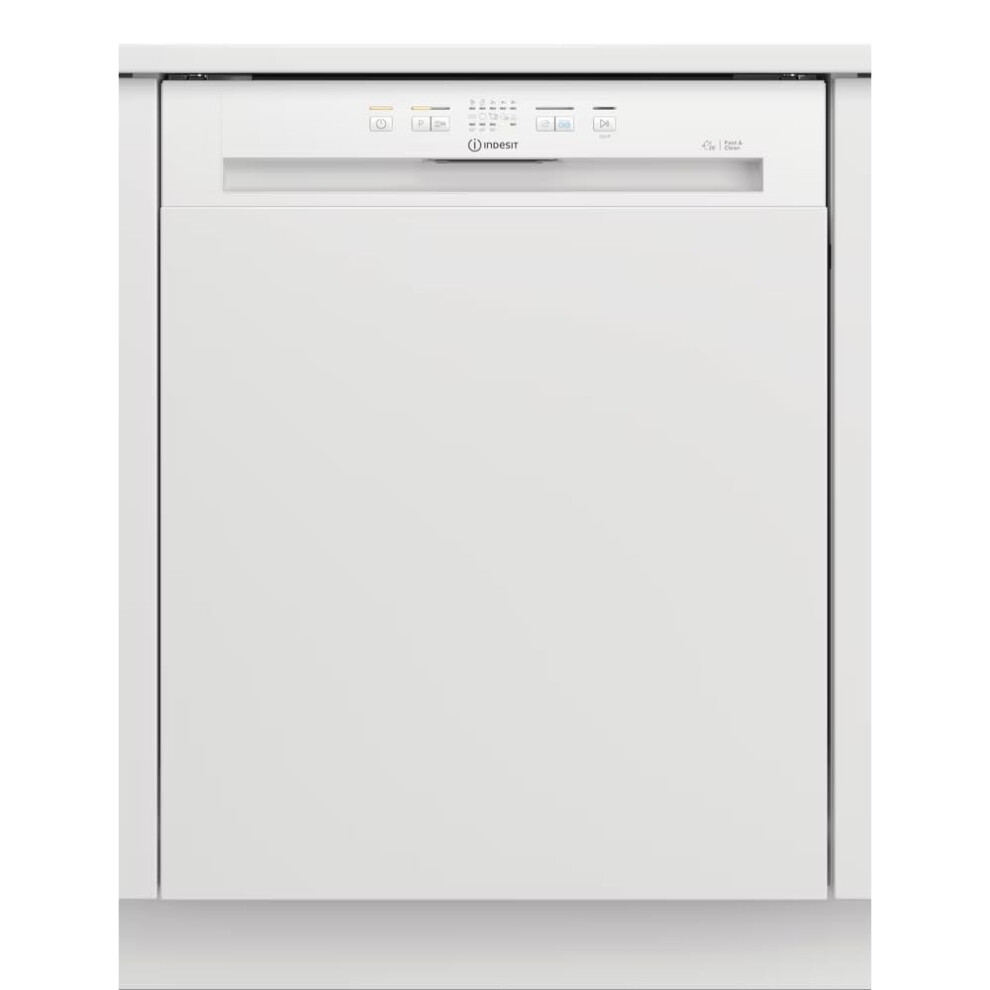 Indesit Push&Go I3b L626 Uk Semi-Integrated Dishwasher, Full White
