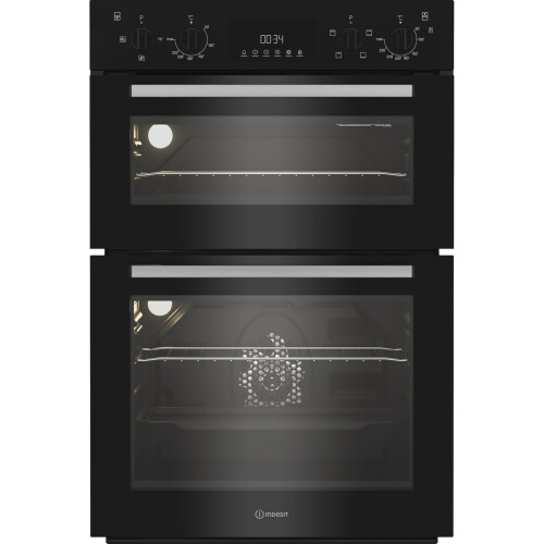Indesit Indesit Built In Electric Double Oven - Black
