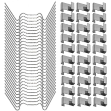 100pcs Greenhouse Clips for Glass, Stainless Steel Window Clips for Glass Pane Fixings-JJ