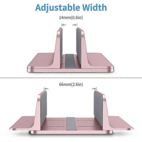Vertical Laptop Stand,aluminum Adjustable - Pink 2