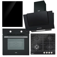 Baridi Kitchen Appliance Bundle 60cm, Integrated Fan-Assisted Oven, Bl
