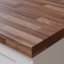 Plus Warm Walnut Block Postformed Laminate Kitchen Worktop