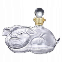 Pig Shaped Whiskey Decanter 1000ml for Home Restaurant